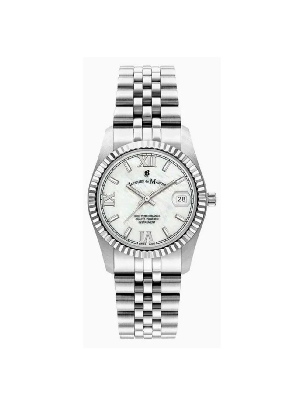 NWT Jacques Du Manoir Inspiration Roman Mother of Pearl Dial Ladies Watch